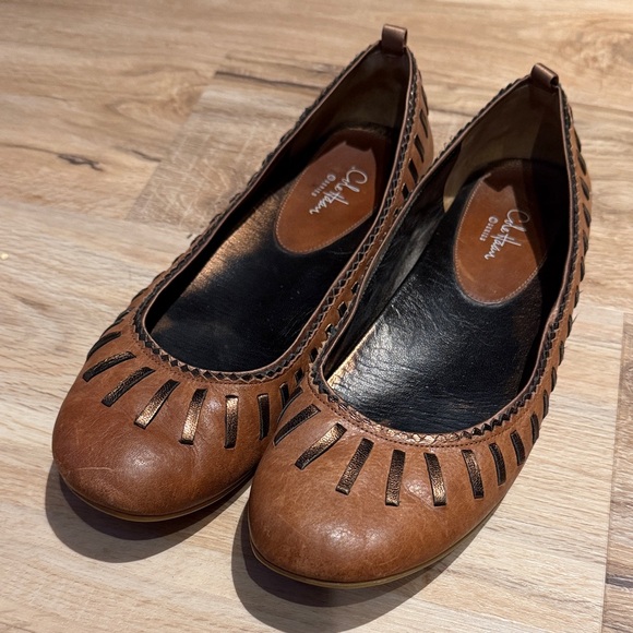 Cole Haan Nike Air Brown Leather Ballet Flats - Picture 3 of 4